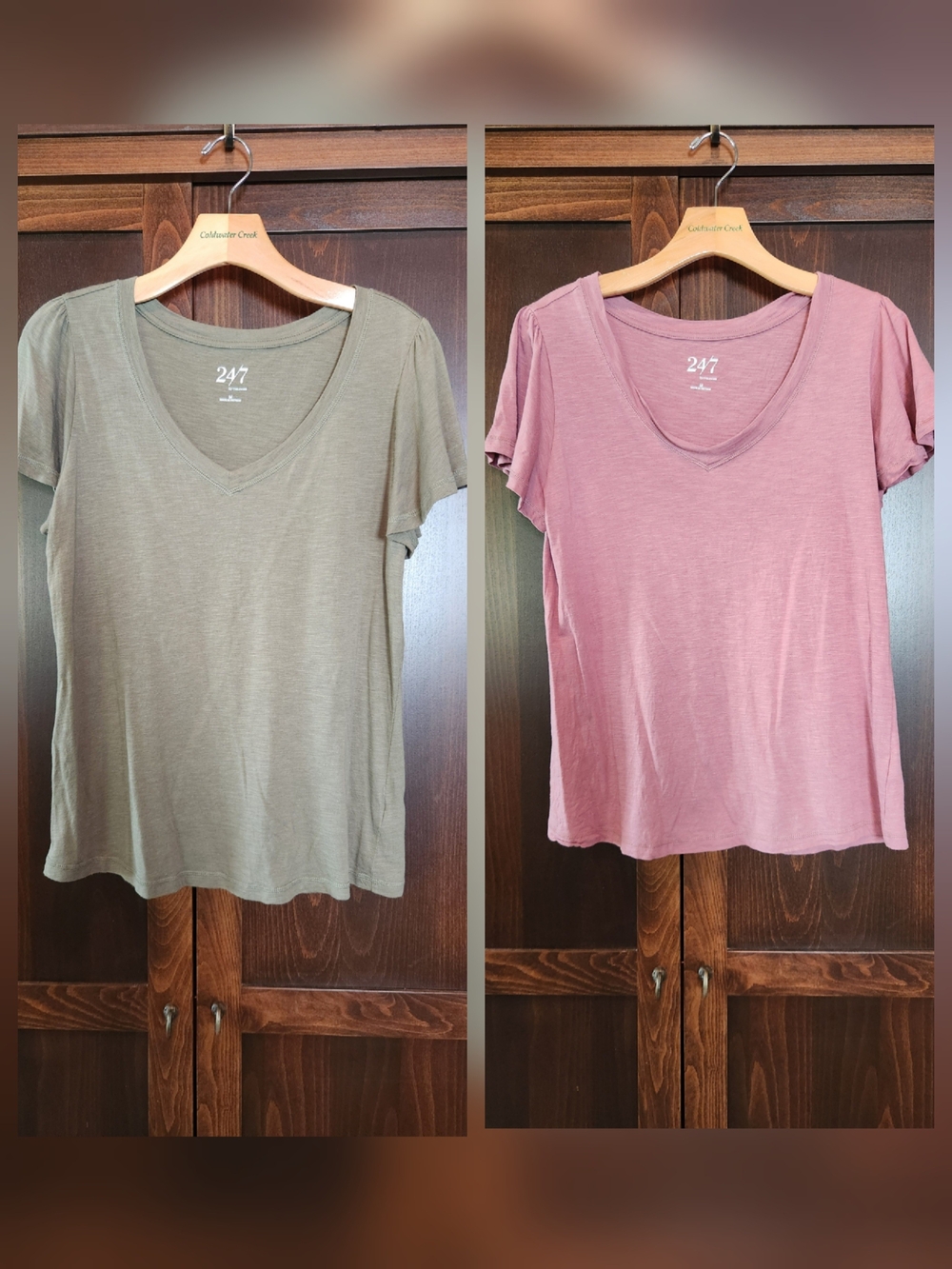 Maurices V-Neck Short Flutter Sleeve Tee  Lot Of 2